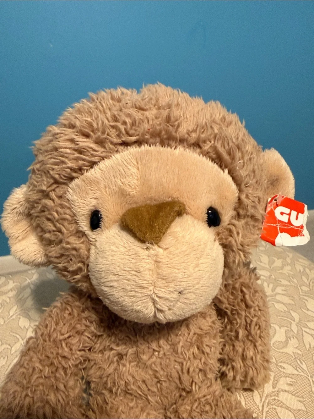 NWT Gund Brown Curly Plush Monkey Stuffed Animal
